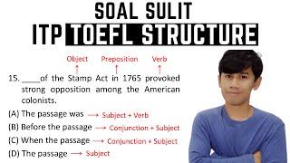 Kerjakan 5 Soal ITP TOEFL Structure No 11-15 yang SULIT ini dengan BENAR!