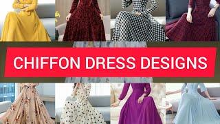 Chiffon Dress Designs for Girls l Chiffon long sleeves Dress Ideas l Bridesmaid Chiffon Dresses l