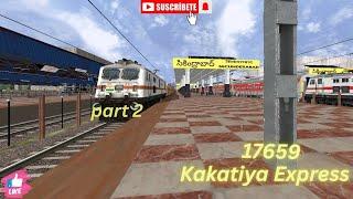 MSTS|OPEN RAILS|17659 KAKATIYA EXPREES |JOURNEY|PART 2 #msts #train #indianrailways #icf #wap7