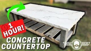 How to make a Concrete Counter Top in 1 hour!