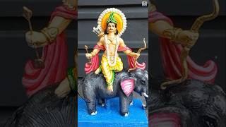 Painting a Clay Kartik Idol on an Elephant | Complete Guide"#karthik #painting #art #clayart