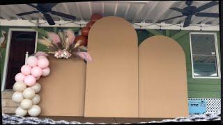 Making a wooden arch backdrop