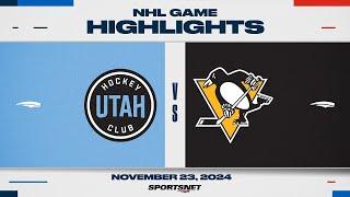 NHL Highlights | Utah HC vs. Penguins - November 23, 2024