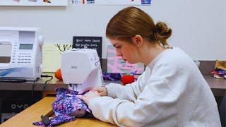 Liberty HS Students Sew Pillows for Breast Cancer Patients