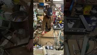 Recovering lead from a cast-iron sewer line. #HandsomeOrHandy #Handyman￼