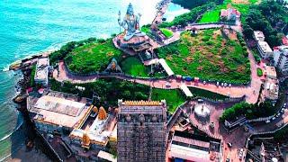 ''4K'' Murudeshwar Temple in Karnataka 4K Drone View