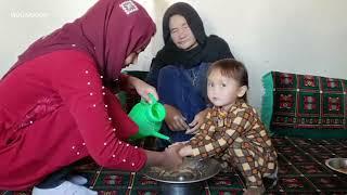 Cooking local food in the most deprived rural areas in Household heater |Village Life of Afghanistan