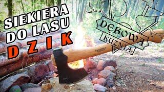 Siekiera Do Lasu Dzik Dębowa Kuźnia Unboxing + Test #axe #bushcraft #outdoor