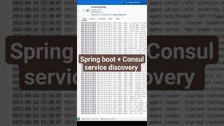 Consul service discovery #springboot #programming #microservice #shorts #java #programmingshorts