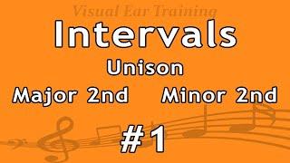 Ear Training Exercise - Intervals: Unison, Major 2nd, Minor 2nd #1