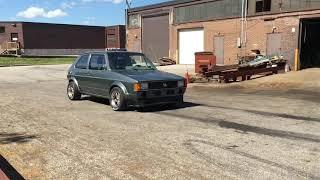 VW Rabbit turbo diesel burnout