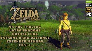 Zelda Botw CEMU 4K ReShade Ray Tracing Ultra Shadows Extreme Draw Distance FPS ++ FXAA with RTX 3090