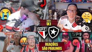 REAÇÕES dos SÃO PAULINOS FURIOSOS com a ELIMINAÇÃO - SÃO PAULO 1 (4)X(5) 1 BOTAFOGO [REACT LIBERTA]