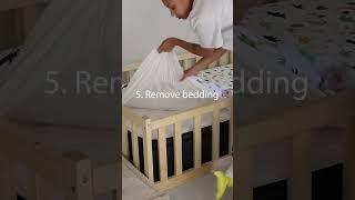 Deep Clean Toddler Mattress #momlife #cleanwithme #deepcleaning