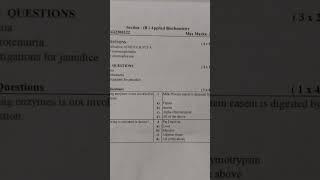 ABVMU BSc Nursing 2nd Semester 2024 Biochemistry Paper || Biochemistry