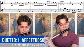 Telemann: Duet for Two Flutes (TWV 40:107) I. "Affettuoso"