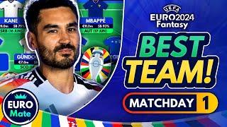 This is the BEST TEAM for EURO 2024 Fantasy MATCHDAY 1!  The MD1 Expert Draft & Strategy Tips