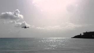 USAF C-17 Landing in St. Maarten SXM