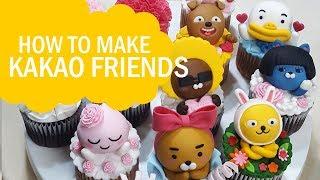 카카오프렌즈 슈가 컵케이크 캐릭터만들기 How to make KAKAO FRIENDS cupcakes
