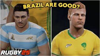 My BEST GAME on Rugby 25 playing as Brazil! Argentina Vs Brazil Gameplay (Day One Patch Update)