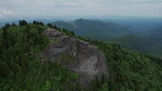 Drone Aerial Tour of Blue Ridge Mountains, near Sam Knob and Devil's Courthouse, North Carolina