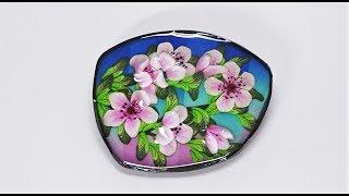 Polymer Clay Cherry Blossom Brooch Tutorial