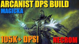 ESO Magicka Arcanist 105K+  DPS Build! BRAND NEW MYTHIC ITEM! No Light Attack Damage!?