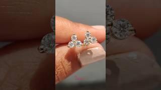 Moissanite Trio Trinity Stud Earrings #usajewelry #usa #jewelry #necklace #earrings #ring #yaathi