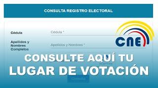 Consulta tu Lugar de Votación CNE Elecciones 2024