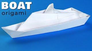 Origami boat. How to make paper boat from A4 without glue