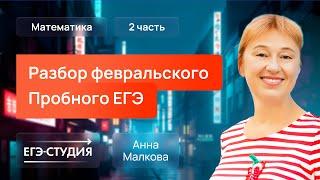 Разбор пробного ЕГЭ 2025 по математике - Февраль | Скачивай вариант в описании - 2 часть.