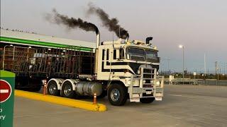 1984 Kenworth K100 with a 8V92 Detroit Diesel