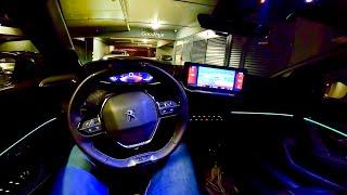 New PEUGEOT 208 (2020) - NIGHT POV test drive (crazy ambient lights & 3D cockpit) GT Line