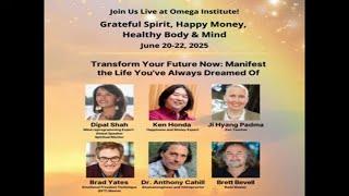 Create Happy Abundance - Tap with Brad Live at the Omega Institute in June!