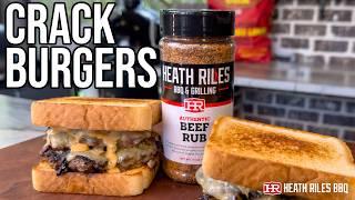 Making the Viral Crack Burgers: Patty Melt Style! | Heath Riles BBQ