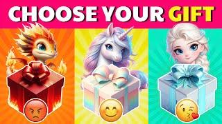 Choose Your Gift  || 3 GIFT BOX CHALLENGE || Elsa, Pony, Hello Kitty, Pink cute ...  Friend Quiz