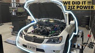 DYNO PULLS / TUNE  -  LEXUS IS300 BUILT VVTI 2JZ-GE TURBO BUILD