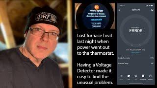 [FIXED] No Power to Thermostat - Nest E74 - How To Use an AC Voltage Detector for Troubleshooting