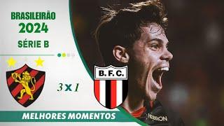 Sport - PE 3 x 1 Botafogo | série B 2024 | GOLS e MELHORES Momentos | Futebol NORTISTA é aqui