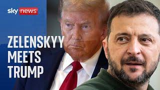 Donald Trump meets Ukrainian President Volodymyr Zelenskyy