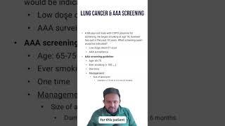 Lung Cancer & AAA Screening for the USMLE | HyGuru