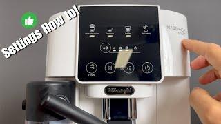 Delonghi Magnifica Start: All the Settings