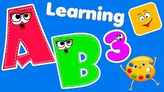 Learn Shapes And Colors | Learning Videos For Toddlers | ABC and 123 Learning Videos For 3 Year Olds