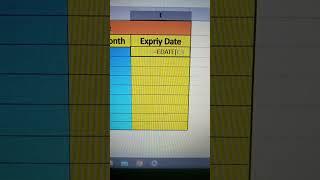 Calculate Expiry Date in Excell #excel #expiry #dates