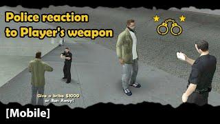 GTA San Andreas [Mobile] Police reaction to Player's weapon mod