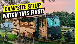 How To Set Up an RV At A Campsite | Water, Sewer, Electric & Hook Ups