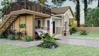 Affordable 2 Bedroom simple house design (53 sqm) | Small bungalow house design with floor plan