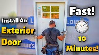 How To Install An Exterior Door In 10 Minutes! - Beginners Guide