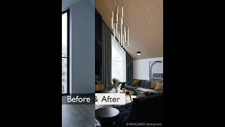 Before and After. From Vision to Reality. #interiordesign #bestluxury #luxuryhomestour #interior