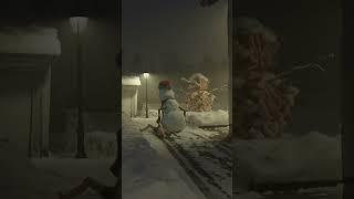 Creepy Snowman ️#shorts #horror #creepy #cursed